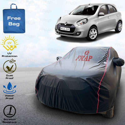 Frap Car Cover For Renault Pulse (With Mirror Pockets)(Black, Red)