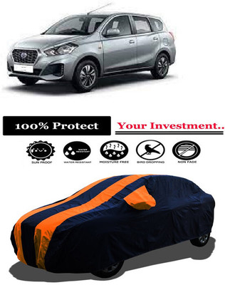 Amexride Car Cover For Datsun Go Plus A Petrol (With Mirror Pockets)(Orange)