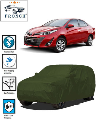 FRONCH Car Cover For Toyota Yaris (With Mirror Pockets)(Green)