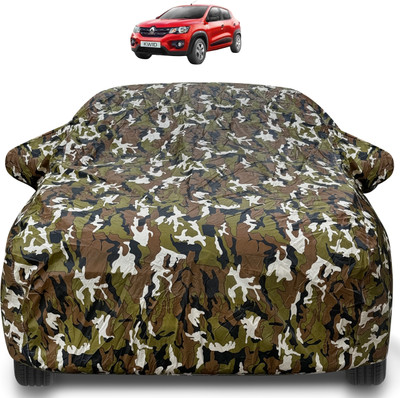 Caronix Car Cover For Renault Kwid (With Mirror Pockets)(Brown)