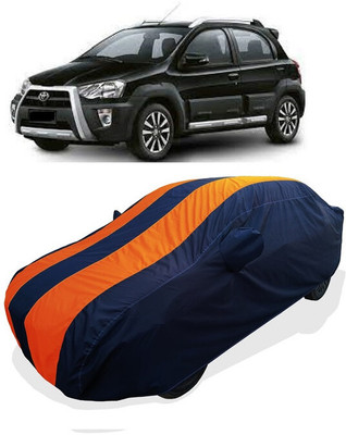 Coxtor Car Cover For Toyota Etios Cross 1.4L VD (With Mirror Pockets)(Orange)