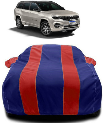Autoprime Car Cover For Jeep Commander (With Mirror Pockets)(Red, Blue)
