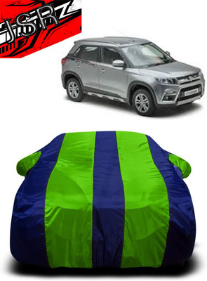 J S R Car Cover For Maruti Suzuki Vitara Brezza (With Mirror Pockets)(Green, Blue)