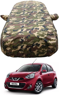 ATBROTHERS Car Cover For Nissan Micra DTHR (With Mirror Pockets)(Multicolor)