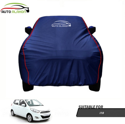 AUTO ALAXON Car Cover For Hyundai i10 (With Mirror Pockets)(Blue)