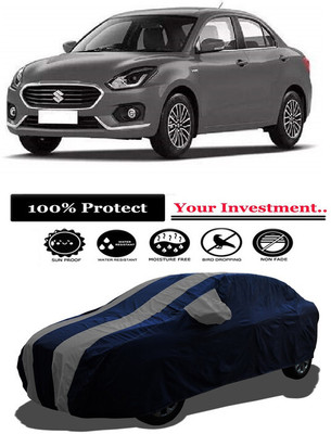 Amexride Car Cover For Maruti Suzuki Swift Dzire AMT ZXI Petrol (With Mirror Pockets)(Grey)