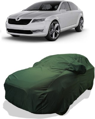 Coxtor Car Cover For Skoda Laura 2 TDI CR AT (With Mirror Pockets)(Green)