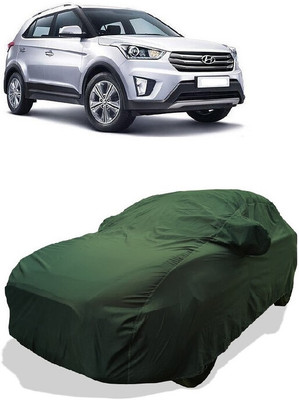 Coxtor Car Cover For Hyundai Creta 1.4 S Diesel (With Mirror Pockets)(Green)