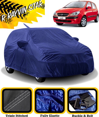 R Rayvin Star Car Cover For Hyundai Getz (With Mirror Pockets)(Blue)