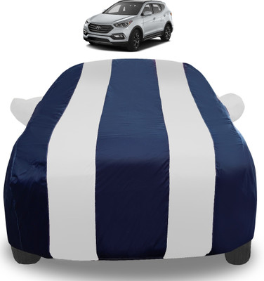 Auto Hub Car Cover For Hyundai SantaFe (With Mirror Pockets)(Silver)