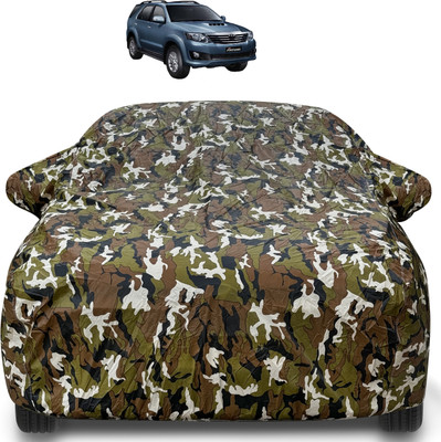 Auto Hub Car Cover For Toyota Fortuner (With Mirror Pockets)(Brown)