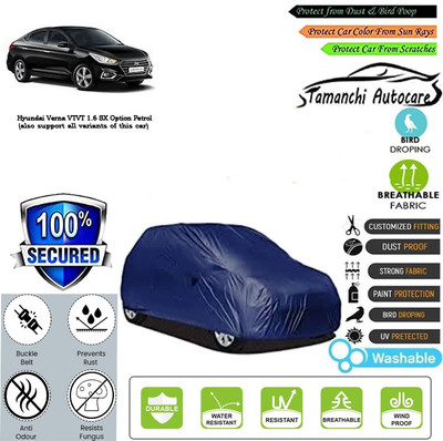 Tamanchi Autocare Car Cover For Hyundai Verna VTVT 1.6 SX Option Petrol(Blue)