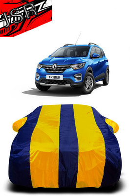 J S R Car Cover For Renault Triber (With Mirror Pockets)(Yellow, Blue)