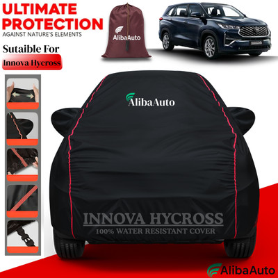 AlibaAuto Car Cover For Toyota Innova Hycross (With Mirror Pockets)(Black, Red, For 2019, 2020, 2021, 2022, 2023, 2024 Models)