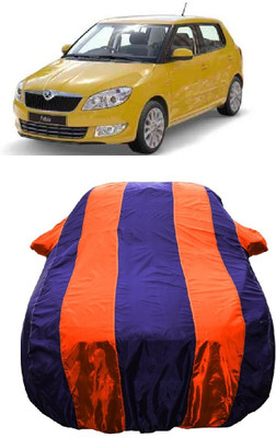 Wegather Car Cover For Skoda Fabia Ambition Plus 1.2 TDI CR (With Mirror Pockets)(Orange)