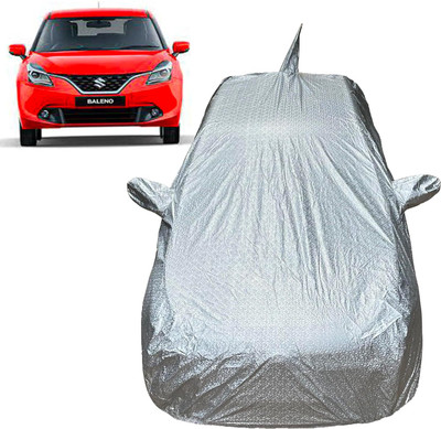 ASHVA Car Cover For Maruti Suzuki Baleno (With Mirror Pockets)(Silver)