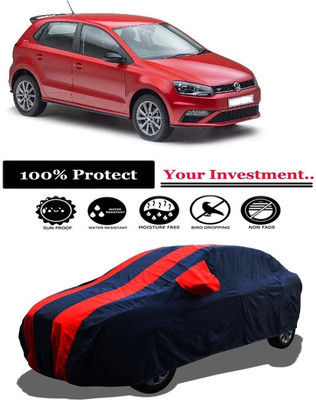 Amexride Car Cover For Volkswagen Polo GT (With Mirror Pockets)(Red)