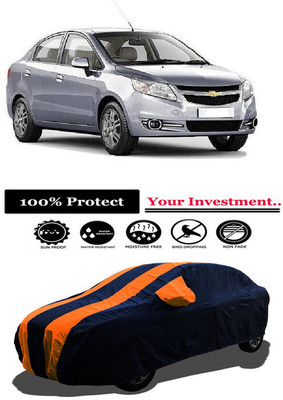 Amexride Car Cover For Chevrolet Sail 1.2 LS ABS (With Mirror Pockets)(Orange)