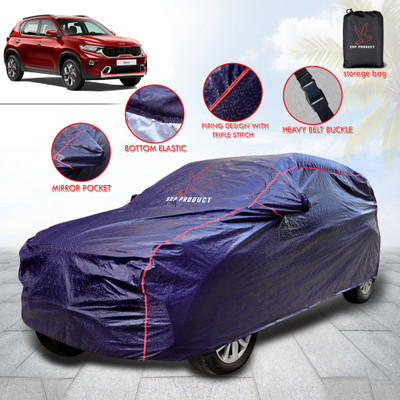 SRP PRODUCT Car Cover For Kia Sonet (With Mirror Pockets)(Blue, For 2020, 2021, 2022, 2023, 2024 Models)