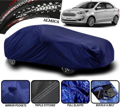 ALMICS Car Cover For Ford Aspire (With Mirror Pockets)(Blue)