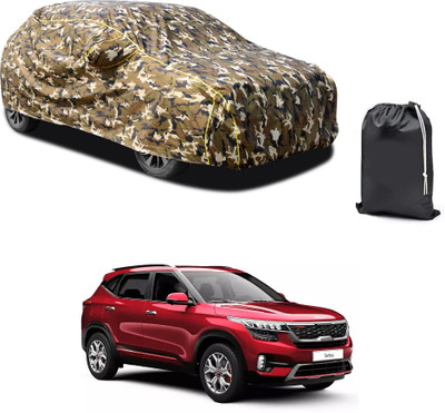 PAGORA Car Cover For Kia SELTOS (With Mirror Pockets)(Yellow, For 2019, 2020, 2021, 2022, 2023 Models)