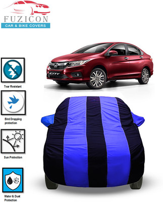 FUZICON Car Cover For Honda City ZX (With Mirror Pockets)(Blue)