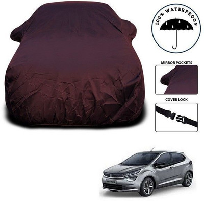 SEBONGO Car Cover For Tata Altroz (With Mirror Pockets)(Maroon)