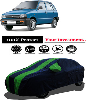 Amexride Car Cover For Maruti 800 AC BSII (With Mirror Pockets)(Green)