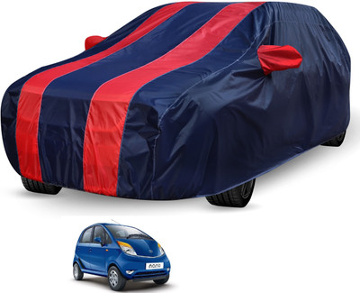 Auto Hub Car Cover For Tata Nano (Without Mirror Pockets)(Black, Red)