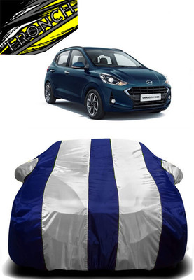FRONCH Car Cover For Hyundai Grand I10 Nios Sportz AMT 1.2 CRDi (With Mirror Pockets)(White, Blue)