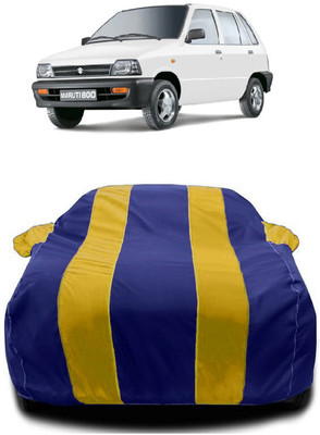 Autoprime Car Cover For Maruti 800 DUO AC LPG (With Mirror Pockets)(Yellow, Blue)