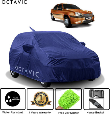 octavic Car Cover For Ford Ikon (With Mirror Pockets)(Blue)