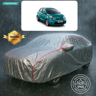 CODOKI Car Cover For Nissan Micra Active (With Mirror Pockets)(Silver)