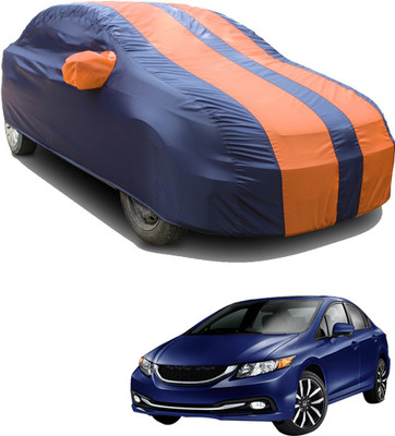 SS FOR YOUR SMART NEEDS Car Cover For Honda Civic (With Mirror Pockets)(Orange, Blue)