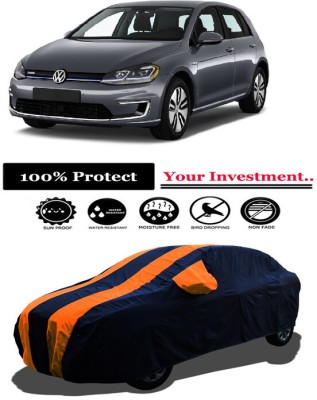 Amexride Car Cover For Volkswagen Golf E-Golf (With Mirror Pockets)(Orange)