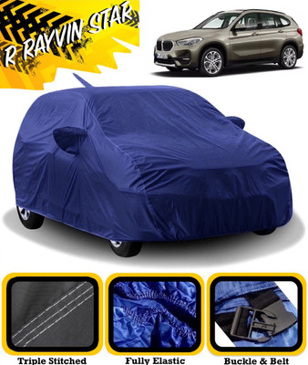 R Rayvin Star Car Cover For BMW X1 (With Mirror Pockets)(Blue)