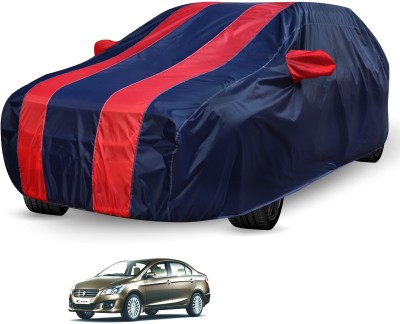 Auto Hub Car Cover For Maruti Suzuki Ciaz (Without Mirror Pockets)(Black, Red)