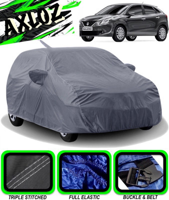 AXLOZ Car Cover For Maruti Suzuki Baleno (With Mirror Pockets)(Grey)