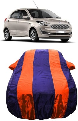 Wegather Car Cover For Ford Figo Trend Diesel (With Mirror Pockets)(Orange)