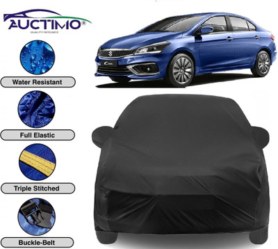 AUCTIMO Car Cover For Maruti Suzuki Ciaz (With Mirror Pockets)(Black)