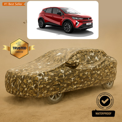 GOSHIV-car and bike accessories Car Cover For Renault Captur (With Mirror Pockets)(Yellow, White)