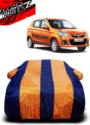 J S R Car Cover For Maruti Suzuki Alto K10 (With Mirror Pockets)(Orange, Blue)