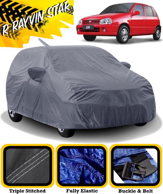 R Rayvin Star Car Cover For Maruti Suzuki Zen (With Mirror Pockets)(Grey)