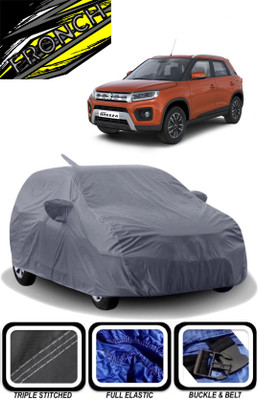 FRONCH Car Cover For Maruti Suzuki Vitara Brezza, Vitara Brezza Facelift (With Mirror Pockets)(Grey)
