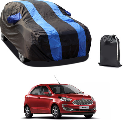 PAGORA Car Cover For Ford Figo (With Mirror Pockets)(Blue)