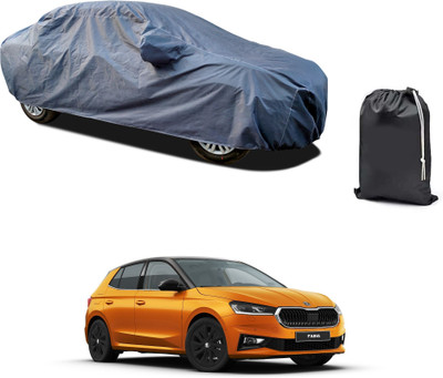 GOSHIV-car and bike accessories Car Cover For Skoda Fabia (With Mirror Pockets)(Grey)