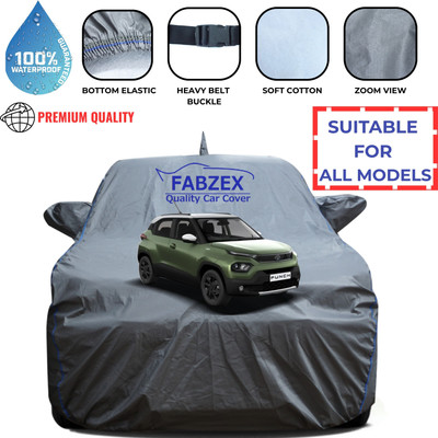 FABZEX Waterproof Car Cover For Tata Punch (With Mirror Pockets)(Grey)