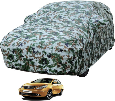 Auto Hub Car Cover For Tata Manza (With Mirror Pockets)(Multicolor)