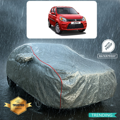 GOSHIV-car and bike accessories Car Cover For Maruti A-Star (With Mirror Pockets)(Silver, Red)