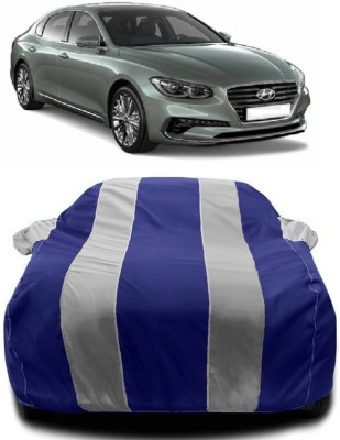 Autoprime Car Cover For Hyundai Grandeur 2.2 CRDi (With Mirror Pockets)(White, Blue)